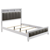 Coaster Barzini Queen Upholstered Panel Bed White Model 205891Q